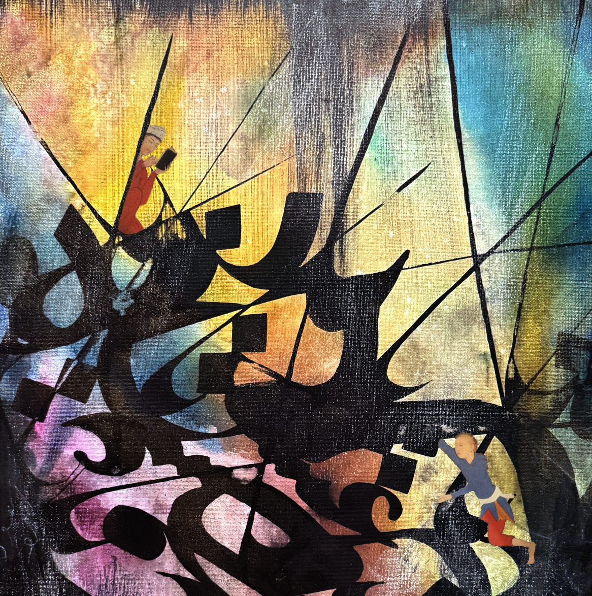 Ascension II digital mixed-media artwork, detail
